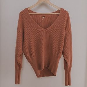 Free people oversized mauve sweater